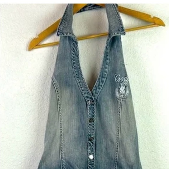 Women’s Coogi romper acid wash shorts jumpsuit - Picture 2 of 9